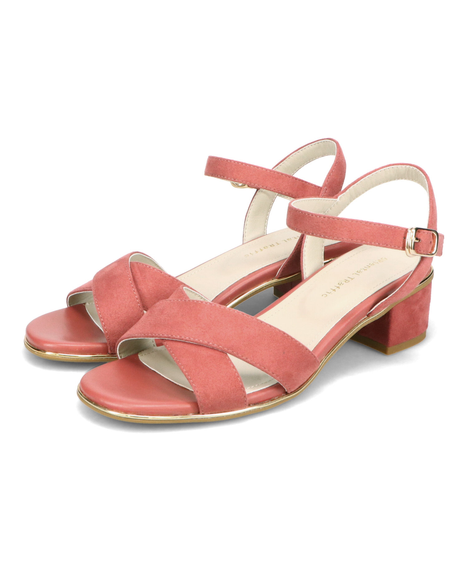 ORiental TRaffic「【WEB限定】●2025春夏新作●クロスストラップメタリックラインサンダル/55201 サンダル トレンド 人気」|サンダル|