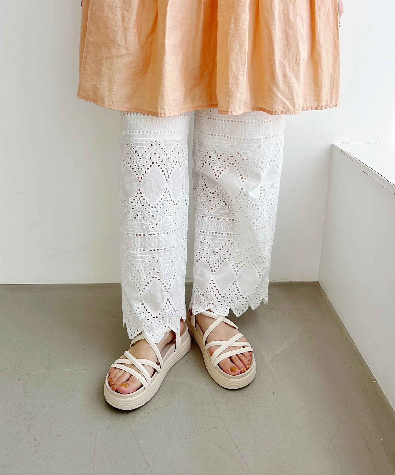 ORiental TRaffic「●2025春夏新作●クロスストラップ軽量ソールサンダル/51218 柔らかい フィット 人気 トレンド」|サンダル|