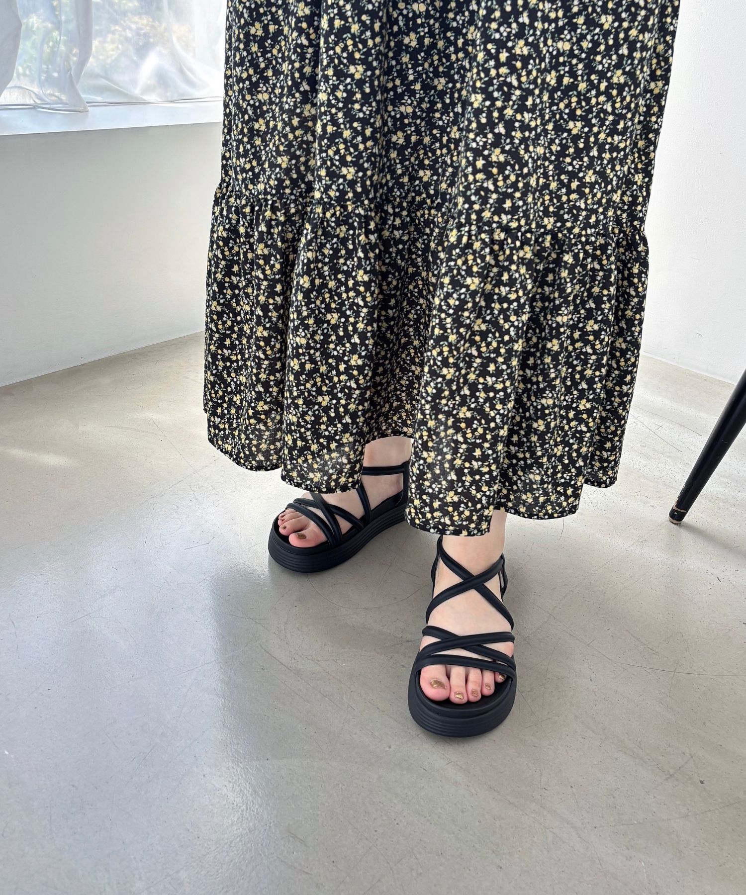 ORiental TRaffic「●2025春夏新作●クロスストラップ軽量ソールサンダル/51218 柔らかい フィット 人気 トレンド」|サンダル|