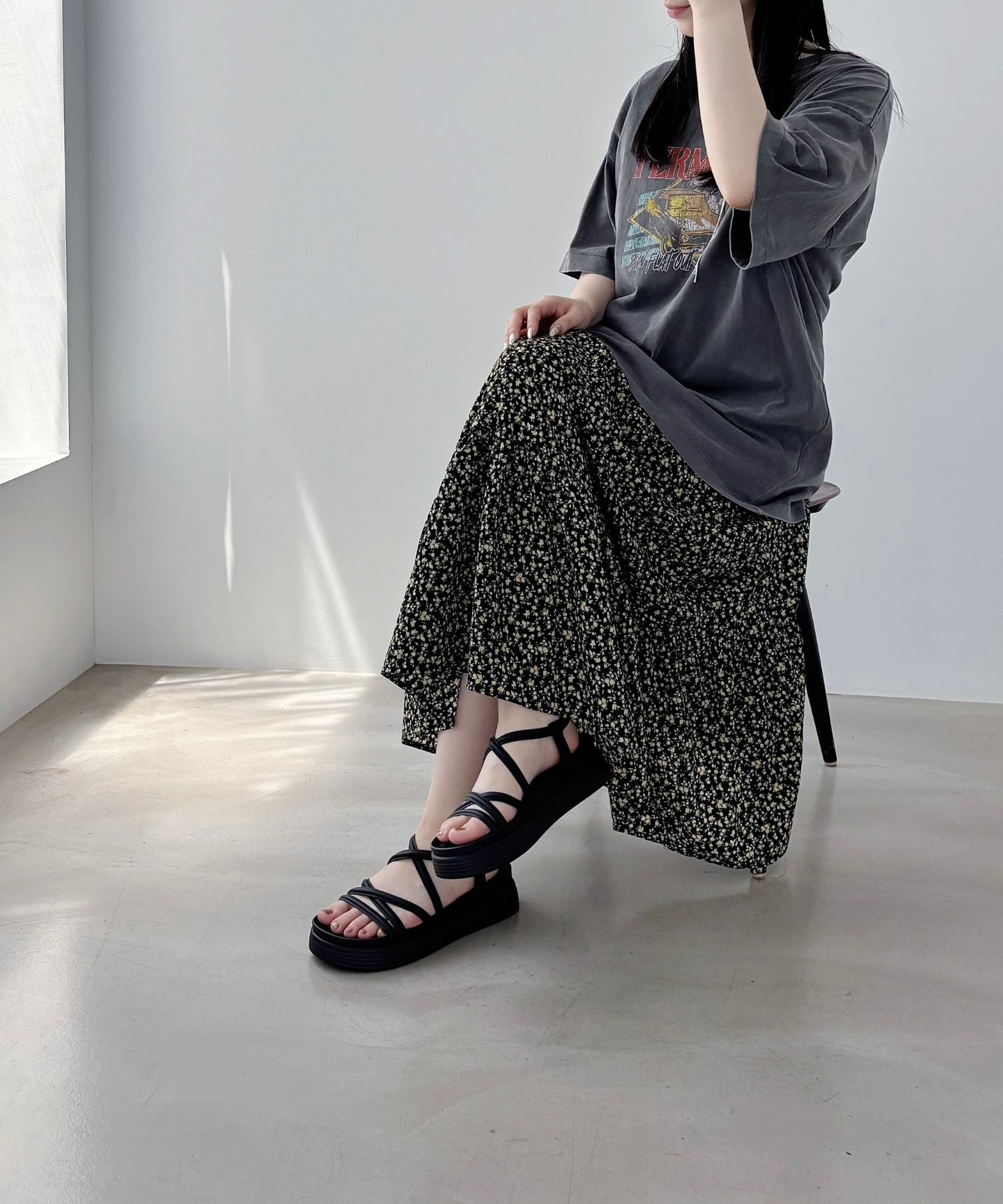 ORiental TRaffic「●2025春夏新作●クロスストラップ軽量ソールサンダル/51218 柔らかい フィット 人気 トレンド」|サンダル|