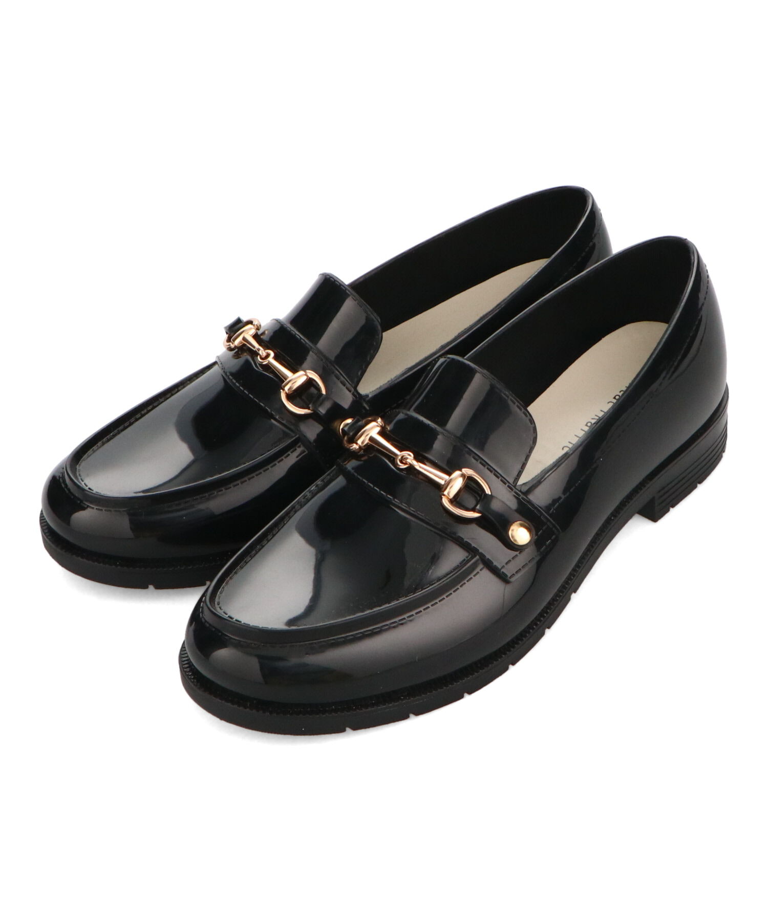 ORiental TRaffic「【防水】ビットモチーフ PVC レイン ローファー /R-1021 柔らかい 通勤 ゆったり」|パンプス|