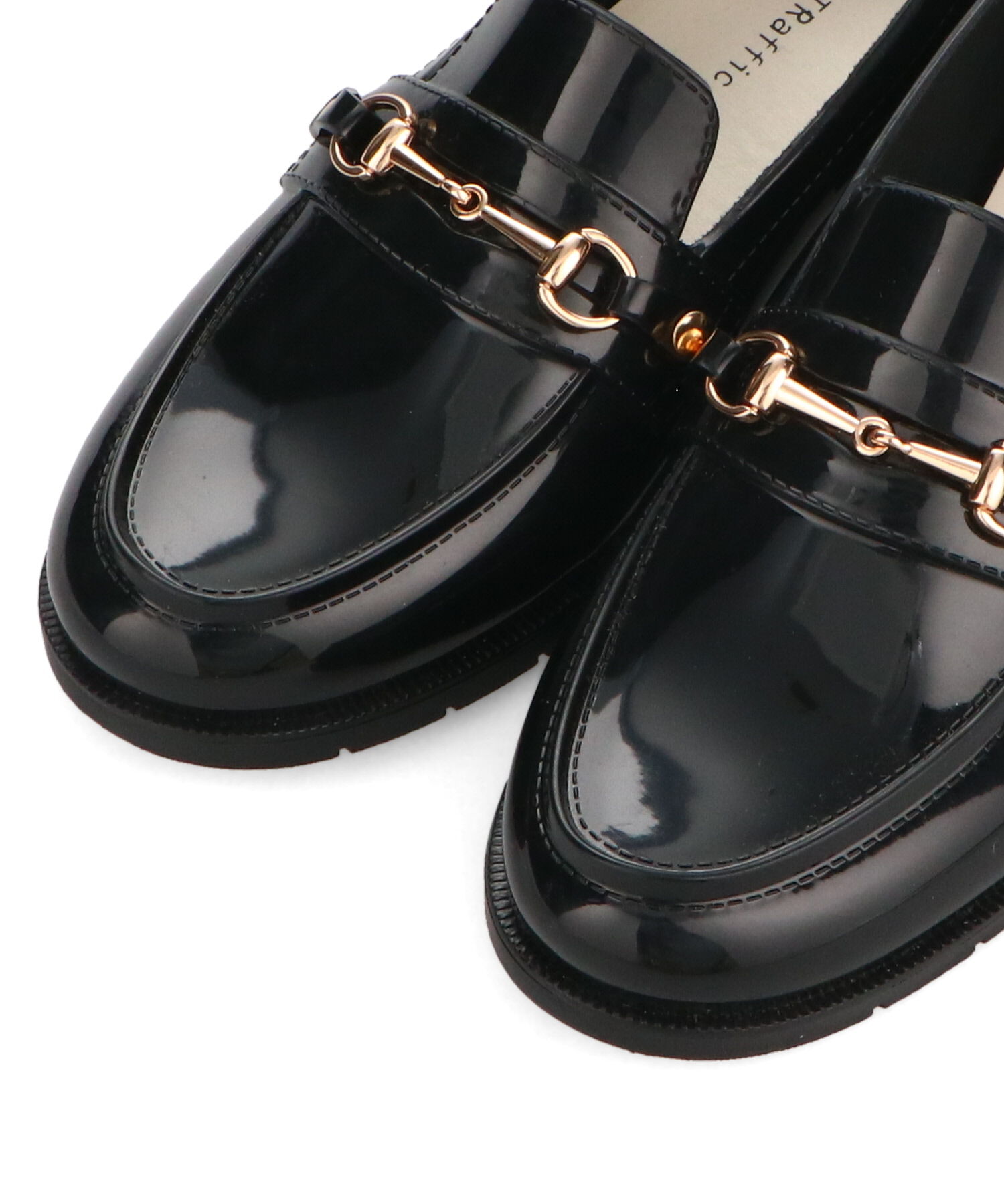 ORiental TRaffic「【防水】ビットモチーフ PVC レイン ローファー /R-1021 柔らかい 通勤 ゆったり」|パンプス|