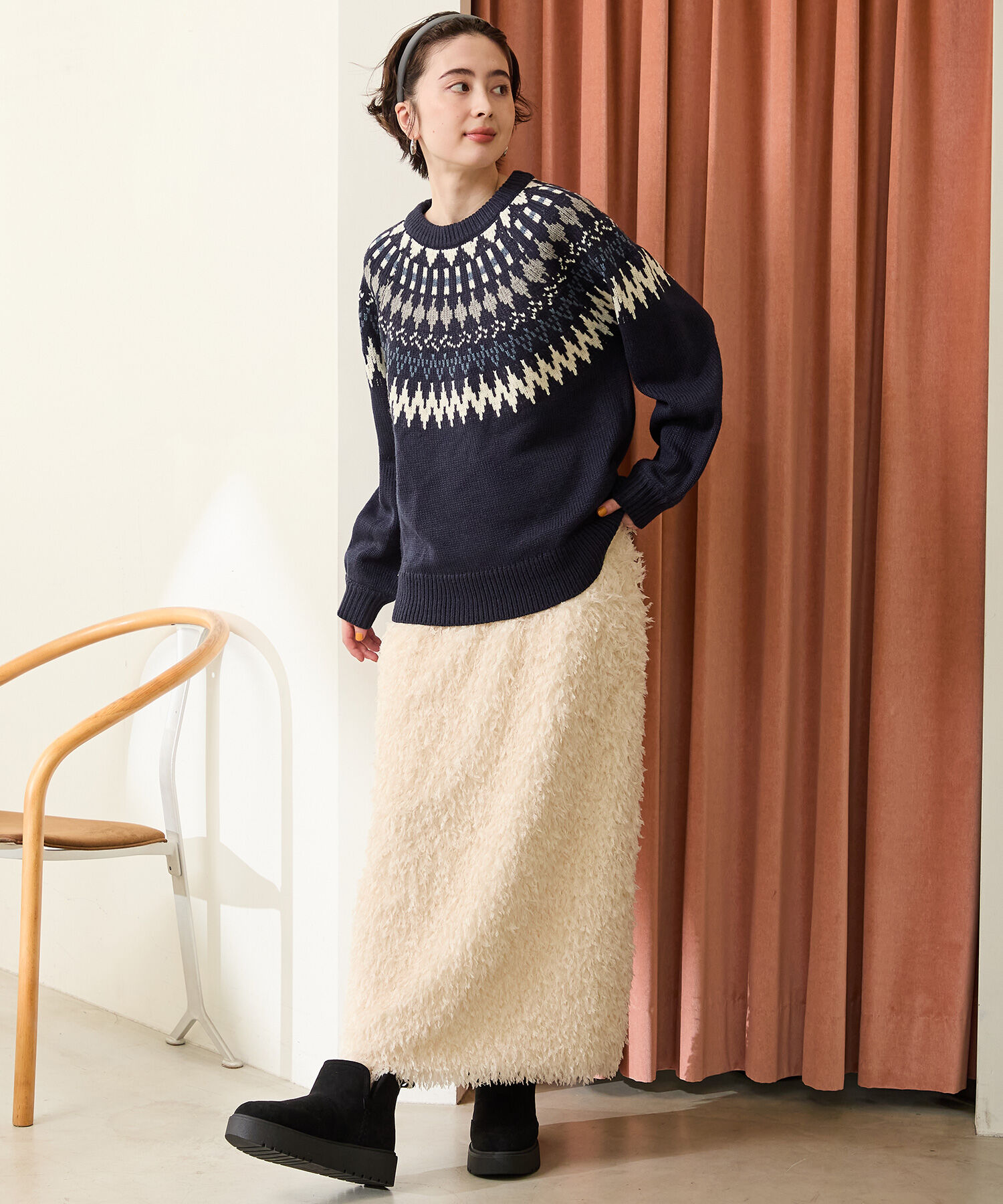 ORiental TRaffic「●2025秋冬新作● サイドスリット 厚底 ムートン ショートブーツ /51425 折っても使える2way使用！」|ショートブーツ|