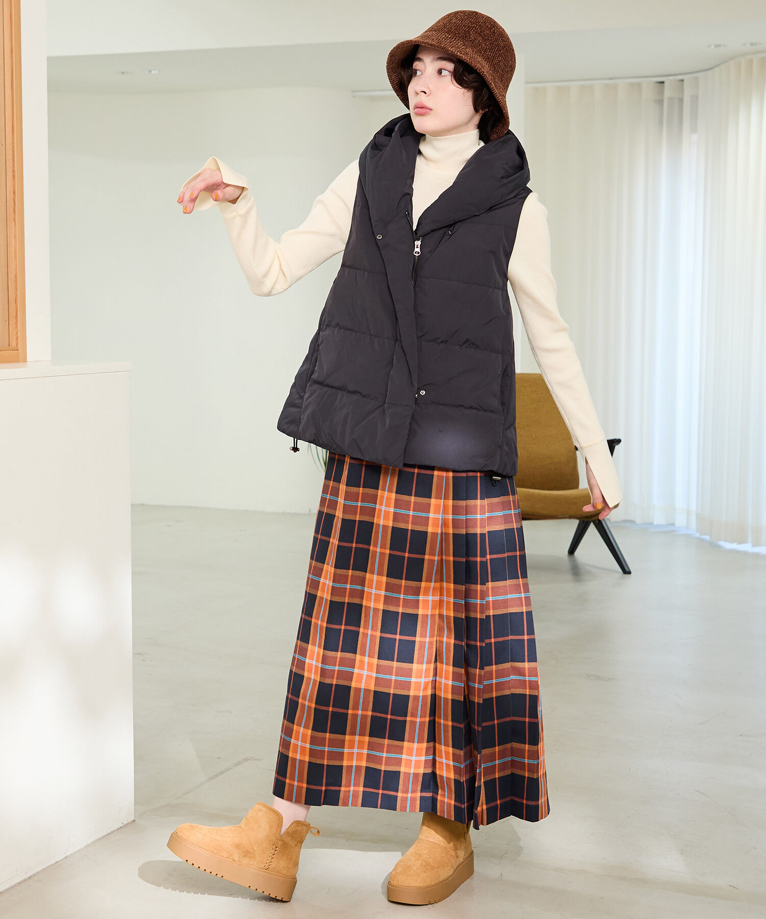 ORiental TRaffic「●2025秋冬新作● サイドスリット 厚底 ムートン ショートブーツ /51425 折っても使える2way使用！」|ショートブーツ|