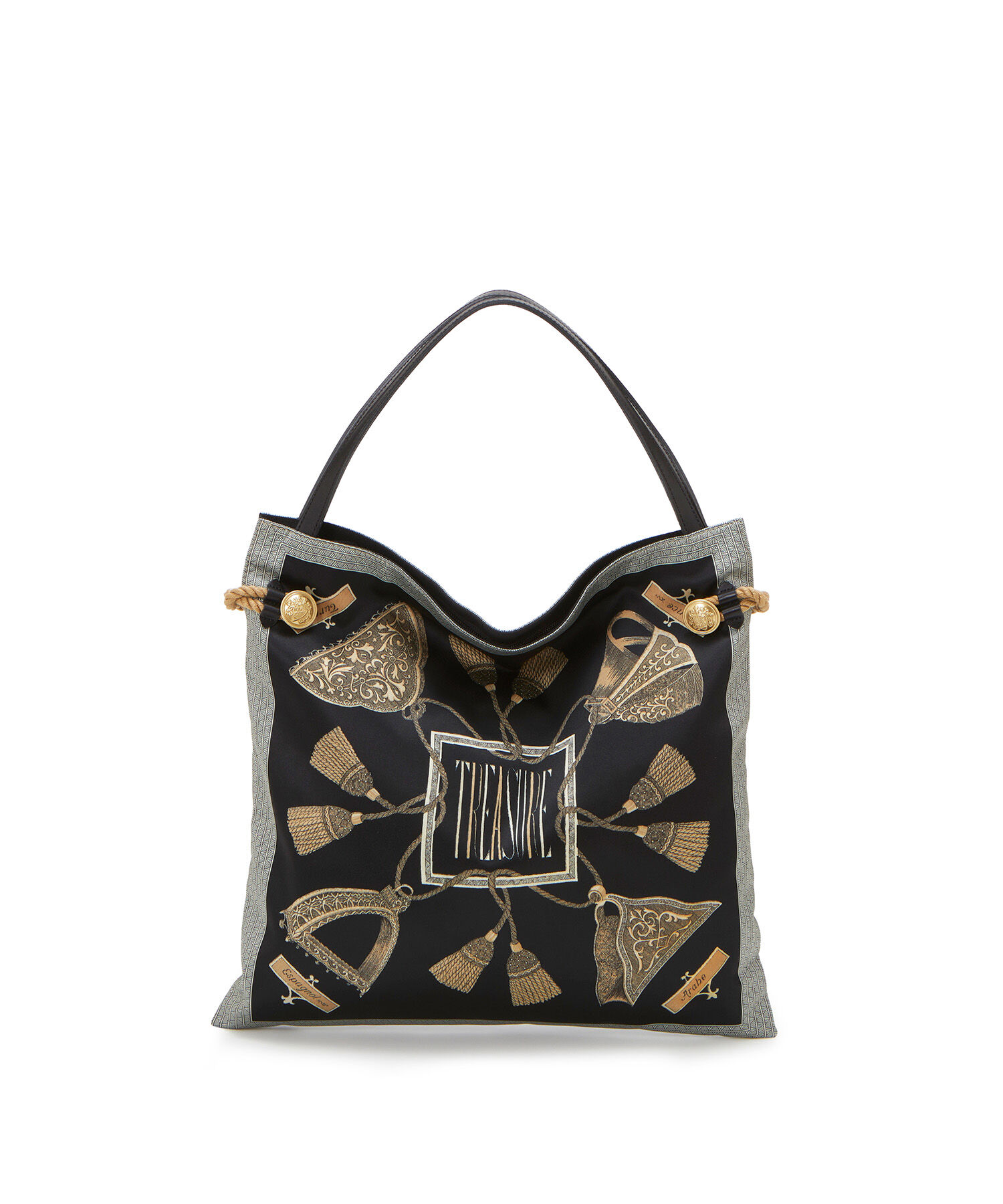 TOPKAPI TREASURE「【TREASURE TOPKAPI】 【アーカイブ】マイルドサテン スカーフ パネル柄 トートバッグ 2023」|トートバッグ|