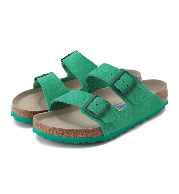 BIRKENSTOCK「【ビルケンシュトック】 アリゾナ ソフトフットベッド/ボールドグリーン スエードレザー/サンダル メンズ」|サンダル|グリーン