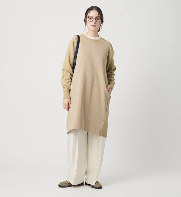 BEAUTY&YOUTH UNITED ARROWS「【WEB限定】スウェット&times;ニット コンビワンピース ウォッシャブル」|ワンピース|