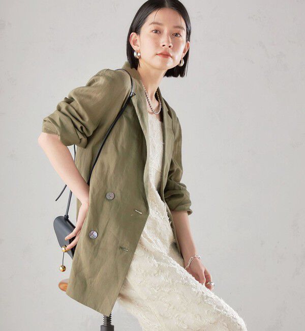 SHIPS for women「〈手洗い可能〉ラミー シアー ジャケット」|テーラードジャケット|