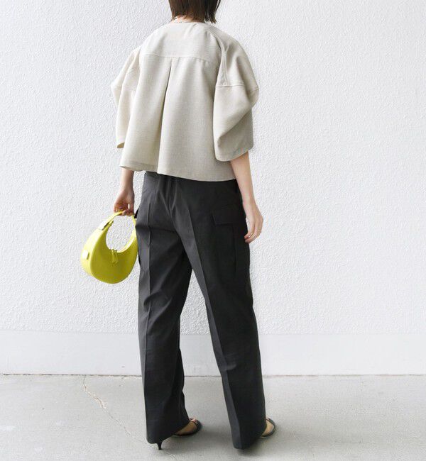 SHIPS for women「【WEB限定】〈洗濯機可能〉リネンライク ランタン袖 ジャケット」|シャツ・ブラウス|