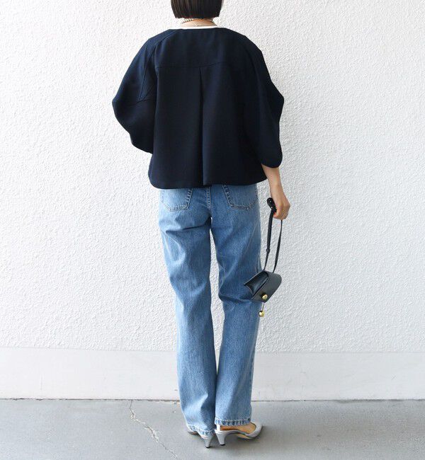 SHIPS for women「【WEB限定】〈洗濯機可能〉リネンライク ランタン袖 ジャケット」|シャツ・ブラウス|