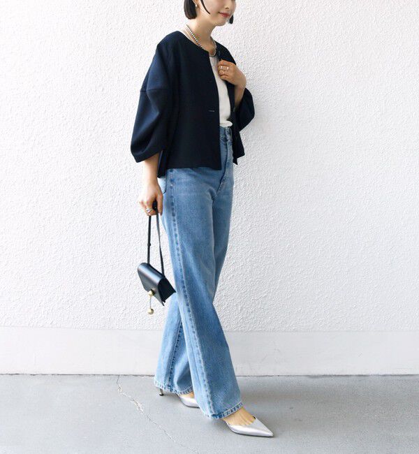 SHIPS for women「【WEB限定】〈洗濯機可能〉リネンライク ランタン袖 ジャケット」|シャツ・ブラウス|