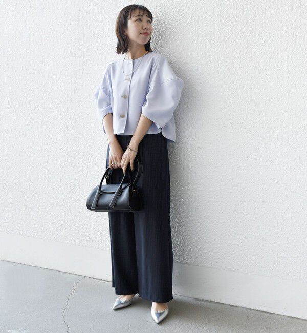 SHIPS for women「【WEB限定】〈洗濯機可能〉リネンライク ランタン袖 ジャケット」|シャツ・ブラウス|