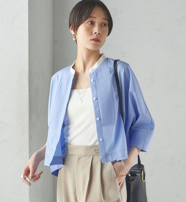 SHIPS for women「〈手洗い可能〉ピンタック 羽織 シャツ」|シャツ・ブラウス|