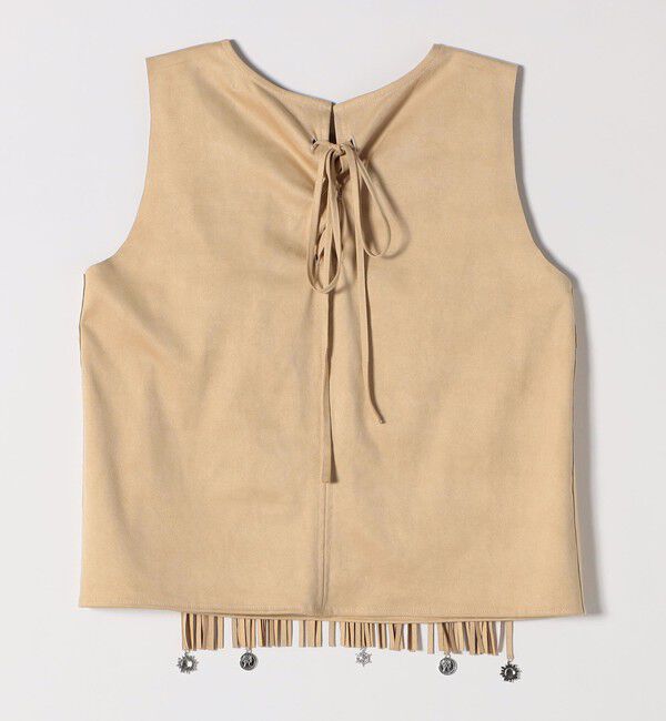 SHIPS any「bon_meur:〈手洗い可能〉フリンジ チャーム ノースリーブ プルオーバー」|ベスト・ジレ|