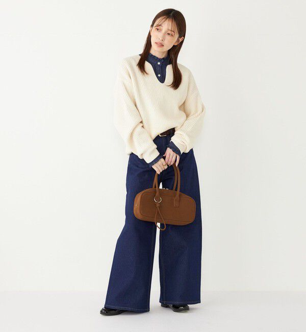 SHIPS Colors 「SHIPS Colors:〈手洗い可能〉畦 スキッパー ニット◇」|ニット・セーター|