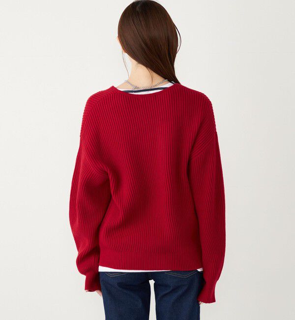 SHIPS Colors 「SHIPS Colors:〈手洗い可能〉畦 スキッパー ニット◇」|ニット・セーター|