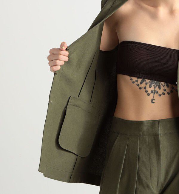 BACCA「inner piece ストレッチホール カップインバンドゥ」|チューブトップ|