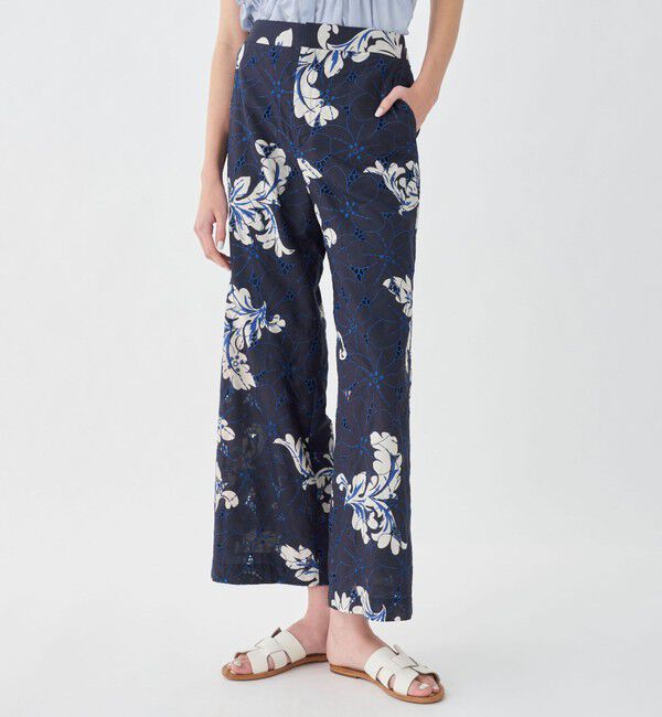 TOMORROWLAND collection「アイレットハイビスカス ストレートパンツ」|その他|