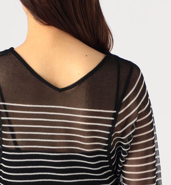 DES PRES「レーヨンナイロンシアー ボートネックプルオーバー」|ニット・セーター|