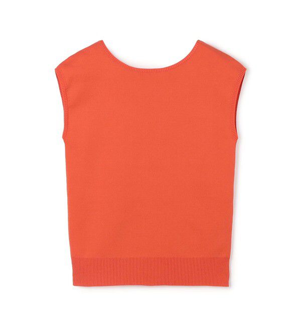 CABaN「コットンポリエステル バックオープンフレンチスリーブプルオーバー」|ニット・セーター|25 オレンジ