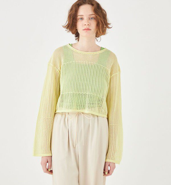 Ballsey「コットンナイロンコイル ショートプルオーバー」|ニット・セーター|