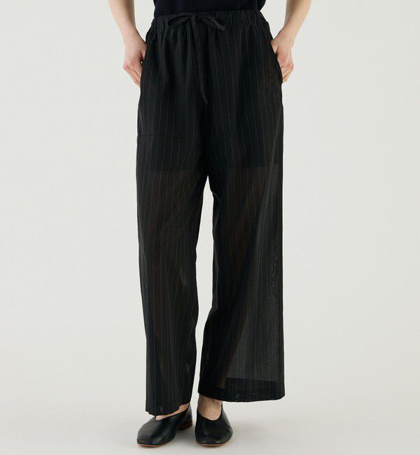 GALERIE VIE「ボイルコットン ワイドイージーパンツ」|チノ|