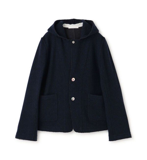 GALERIE VIE「ウールコットンバックパイル フードジャケット」|その他|69 ネイビー