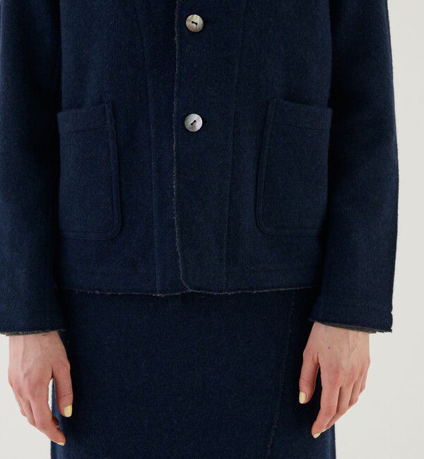 GALERIE VIE「ウールコットンバックパイル フードジャケット」|その他|