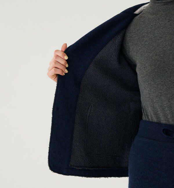 GALERIE VIE「ウールコットンバックパイル フードジャケット」|その他|