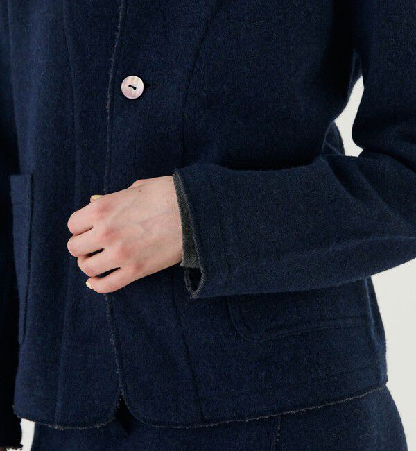 GALERIE VIE「ウールコットンバックパイル フードジャケット」|その他|