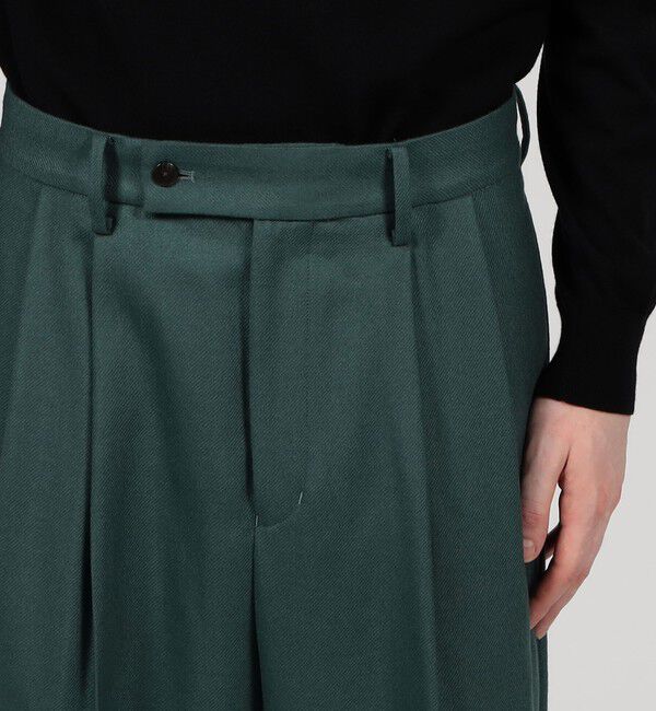 TOMORROWLAND MENS「フランネラーナ 2タックワイドストレートパンツ」|スラックス|