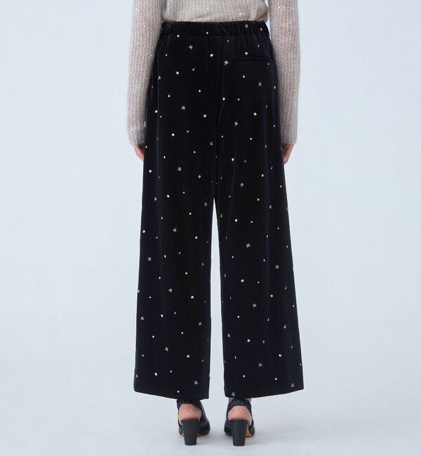 Ballsey「ベロアエンブロイダリー ドローストリングワイドパンツ」|その他|