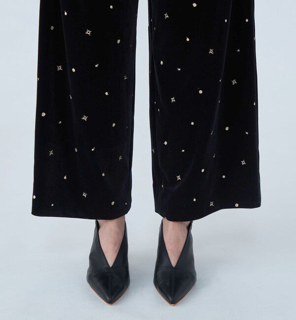 Ballsey「ベロアエンブロイダリー ドローストリングワイドパンツ」|その他|