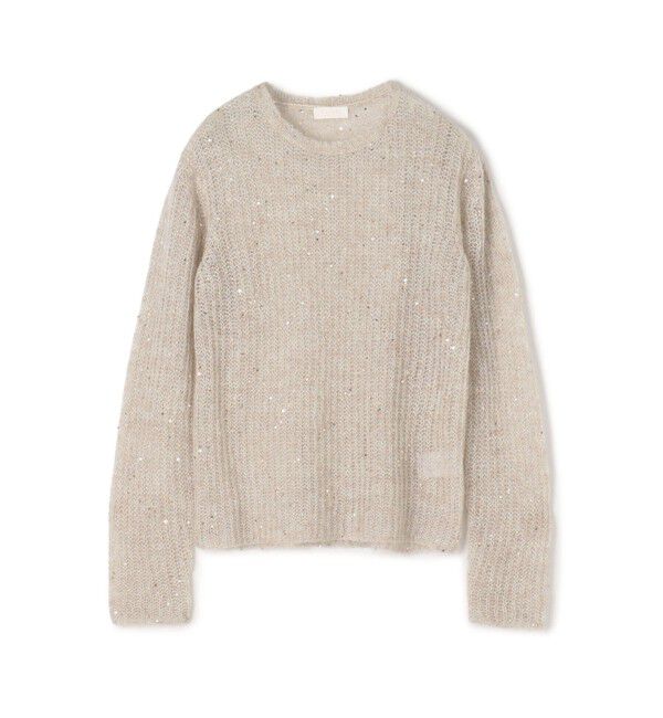Ballsey「ラメスパンコールモヘヤ クルーネックプルオーバー」|ニット・セーター|43 ベージュ