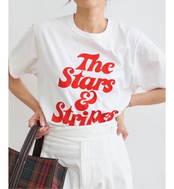 IENA「COUTURE D&rsquo;ADAM/クチュールドアダム TheStars&Stripes Tシャツ」|Tシャツ・カットソー|レッド