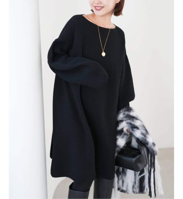 SLOBE IENA「《WEB限定/追加》ファインウールニットミニワンピース」|ワンピース|