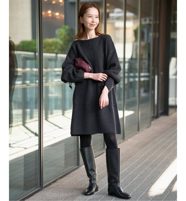 SLOBE IENA「《WEB限定/追加》ファインウールニットミニワンピース」|ワンピース|