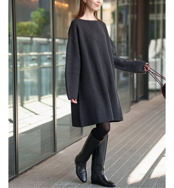 SLOBE IENA「《WEB限定/追加》ファインウールニットミニワンピース」|ワンピース|