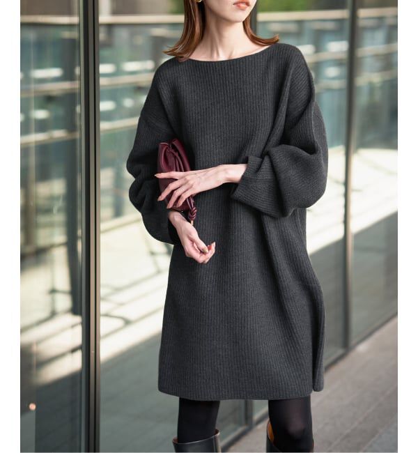 SLOBE IENA「《WEB限定/追加》ファインウールニットミニワンピース」|ワンピース|