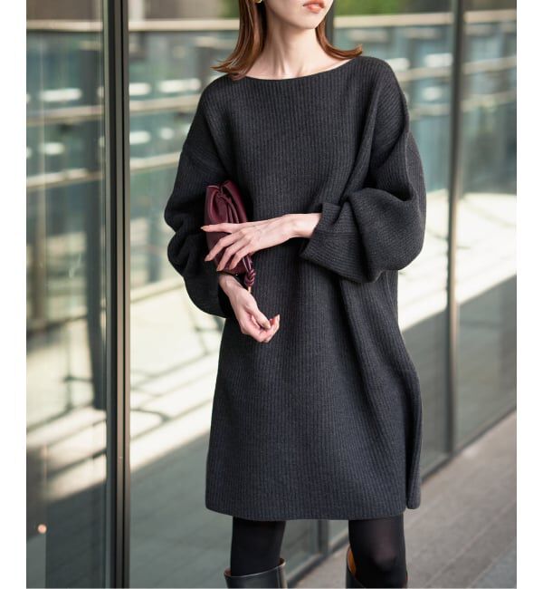 SLOBE IENA「《WEB限定/追加》ファインウールニットミニワンピース」|ワンピース|