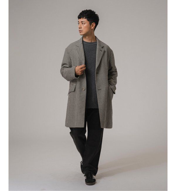 EDIFICE「MACKINTOSH(マッキントッシュ) 別注 HUMBIE/ハンビー CHESTERGTS SL SHORT チェック」|チェスターコート|