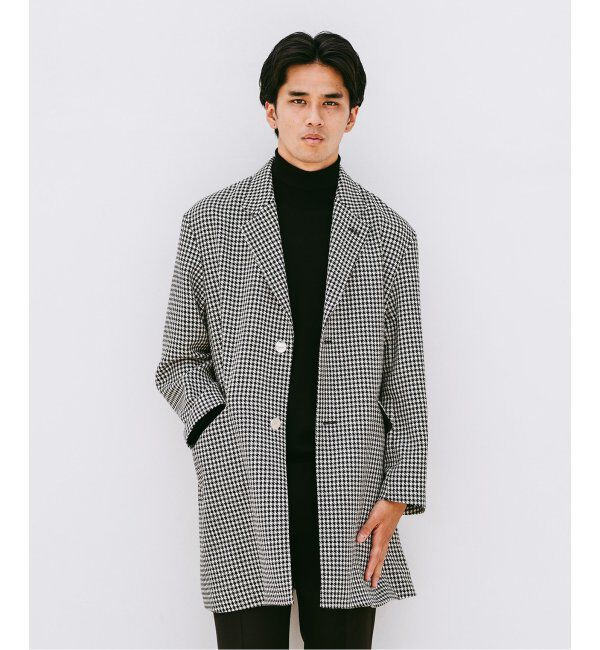 EDIFICE「MACKINTOSH(マッキントッシュ) 別注 HUMBIE/ハンビー CHESTERGTS SL SHORT チェック」|チェスターコート|