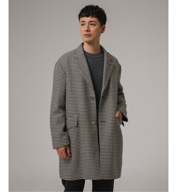 EDIFICE「MACKINTOSH(マッキントッシュ) 別注 HUMBIE/ハンビー CHESTERGTS SL SHORT チェック」|チェスターコート|