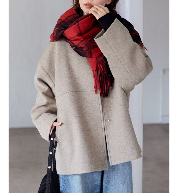 JOURNAL STANDARD「《追加》スーパー140ビーバーノーカラーショートコート」|ノーカラーコート|