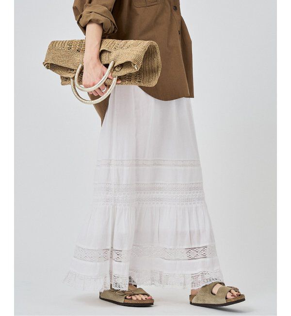 FRAMeWORK「H 別注VINTAGE LIKEコットンレーススカート」|スカート|