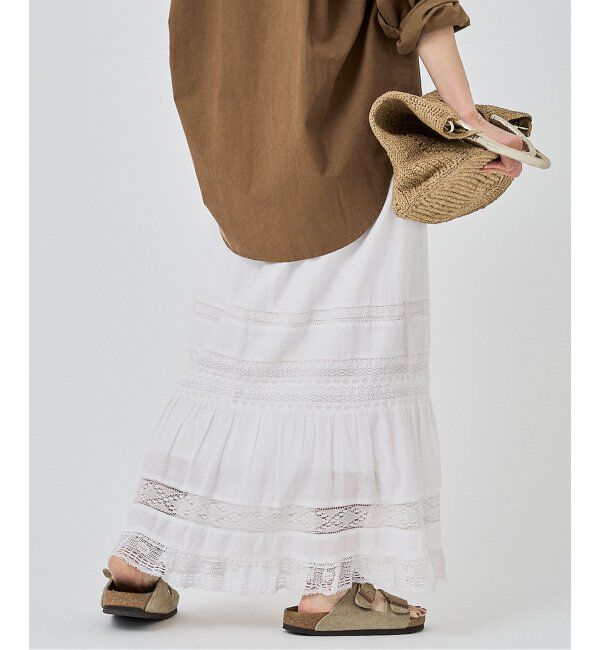 FRAMeWORK「H 別注VINTAGE LIKEコットンレーススカート」|スカート|