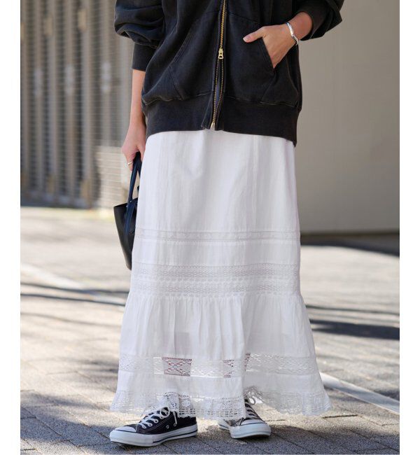 FRAMeWORK「H 別注VINTAGE LIKEコットンレーススカート」|スカート|