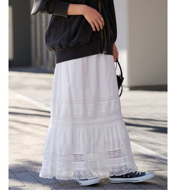 FRAMeWORK「H 別注VINTAGE LIKEコットンレーススカート」|スカート|