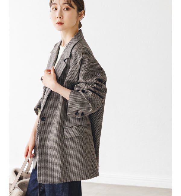 NOBLE「オーバーサイズチェックジャケット」|テーラードジャケット|