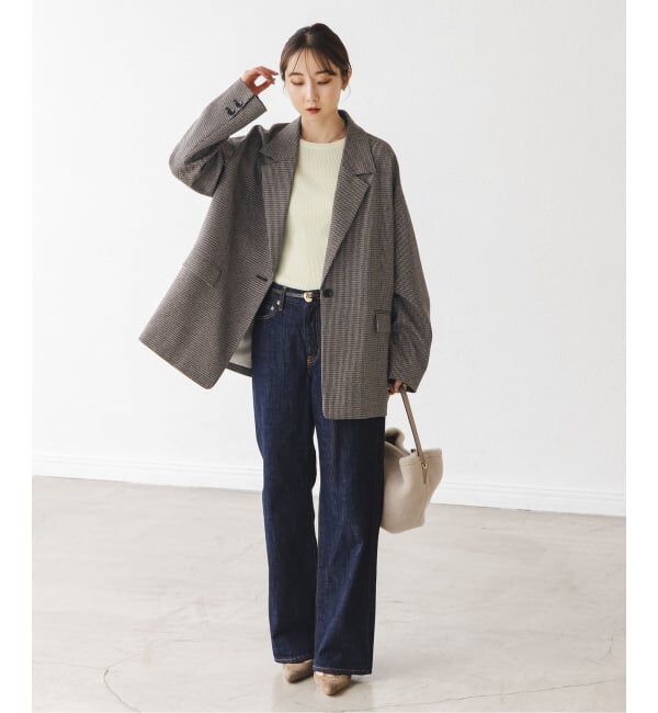 NOBLE「オーバーサイズチェックジャケット」|テーラードジャケット|